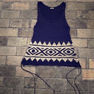 Dylan Sleeveless sweater tie up sides